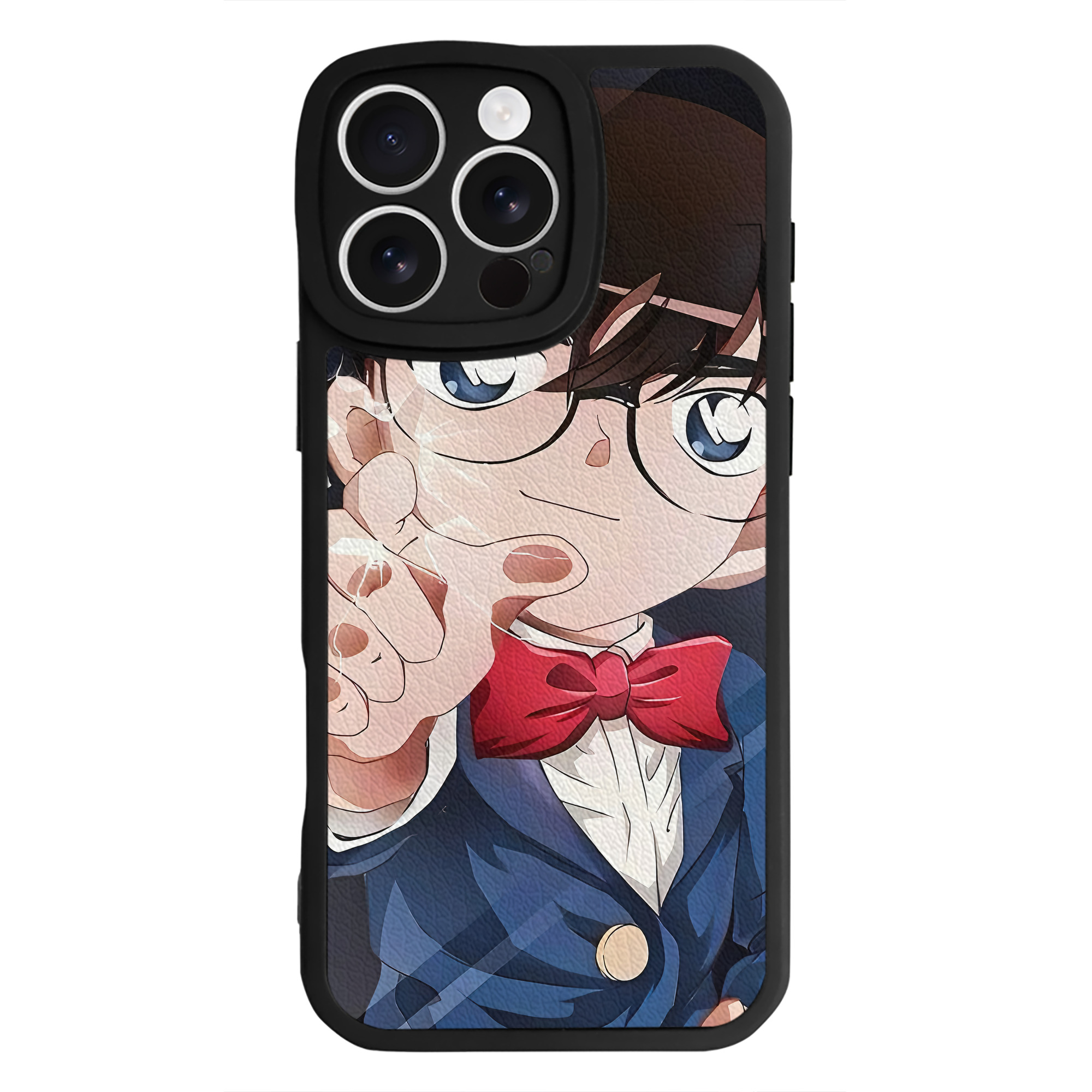 （画像用） 名探偵コナン Detective Conan 【iPhone 16シリーズ対応】シリコンスマホケース（レザー調） 材質：シリコン